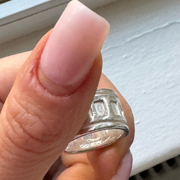 Tiffany and co sterling silver atlas Roman numeral ring - Picture 4 of 5